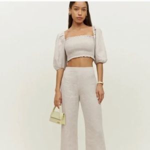 Reformation two piece linen set